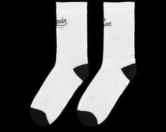 Calcetines de tripulación con logo Gerüan Script / Calcetines de tripulación acolchados