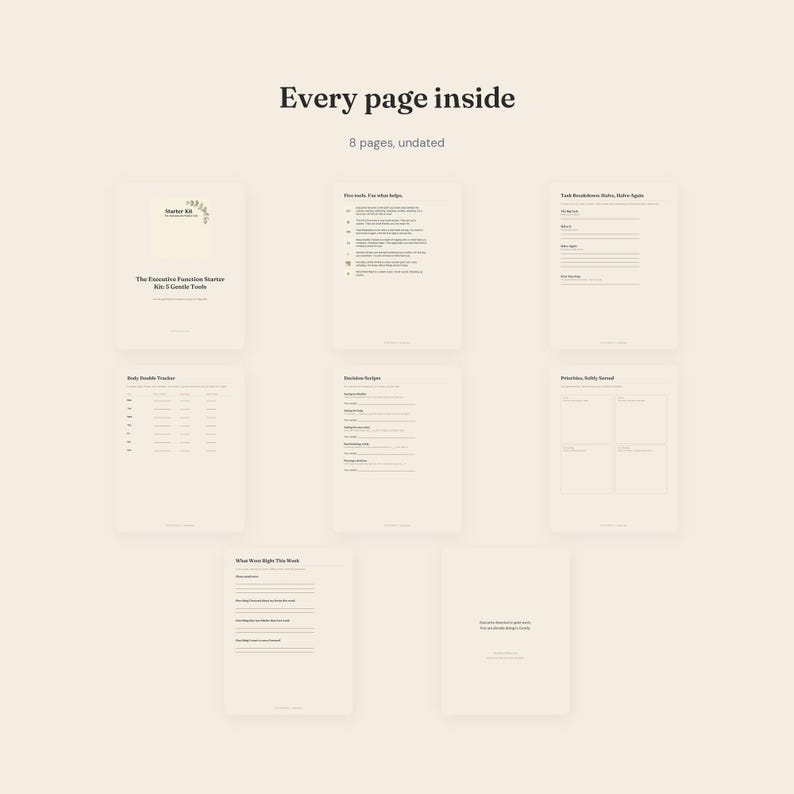 ADHD Executive Function Kit, GoodNotes iPad Planner Bundle, Undated ...