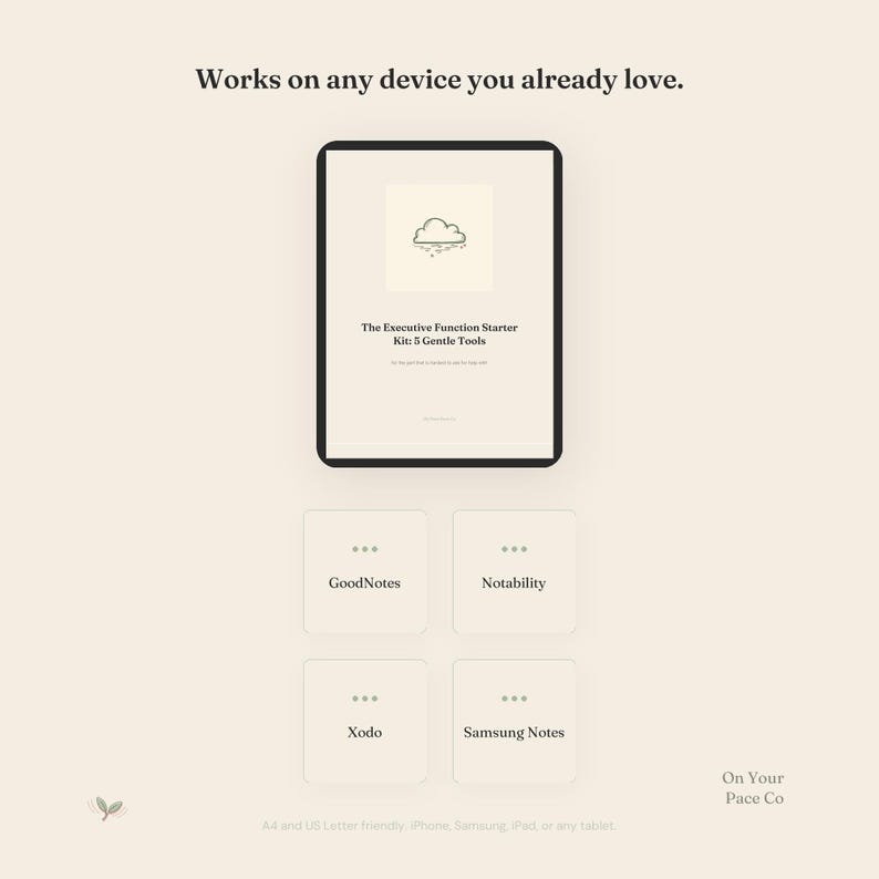 ADHD Executive Function Kit, GoodNotes iPad Planner Bundle, Undated ...