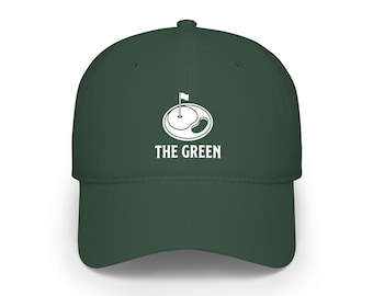 Grün Golf Minimal Design Low Profil Baseball Cap | Einfacher Sauberer Golf Hut