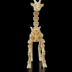 Giraffe Skeleton Sculpture 3D Printed Animal Bones Decor Gothic Anatomy Art Unique Desk Decor Oddities Gift