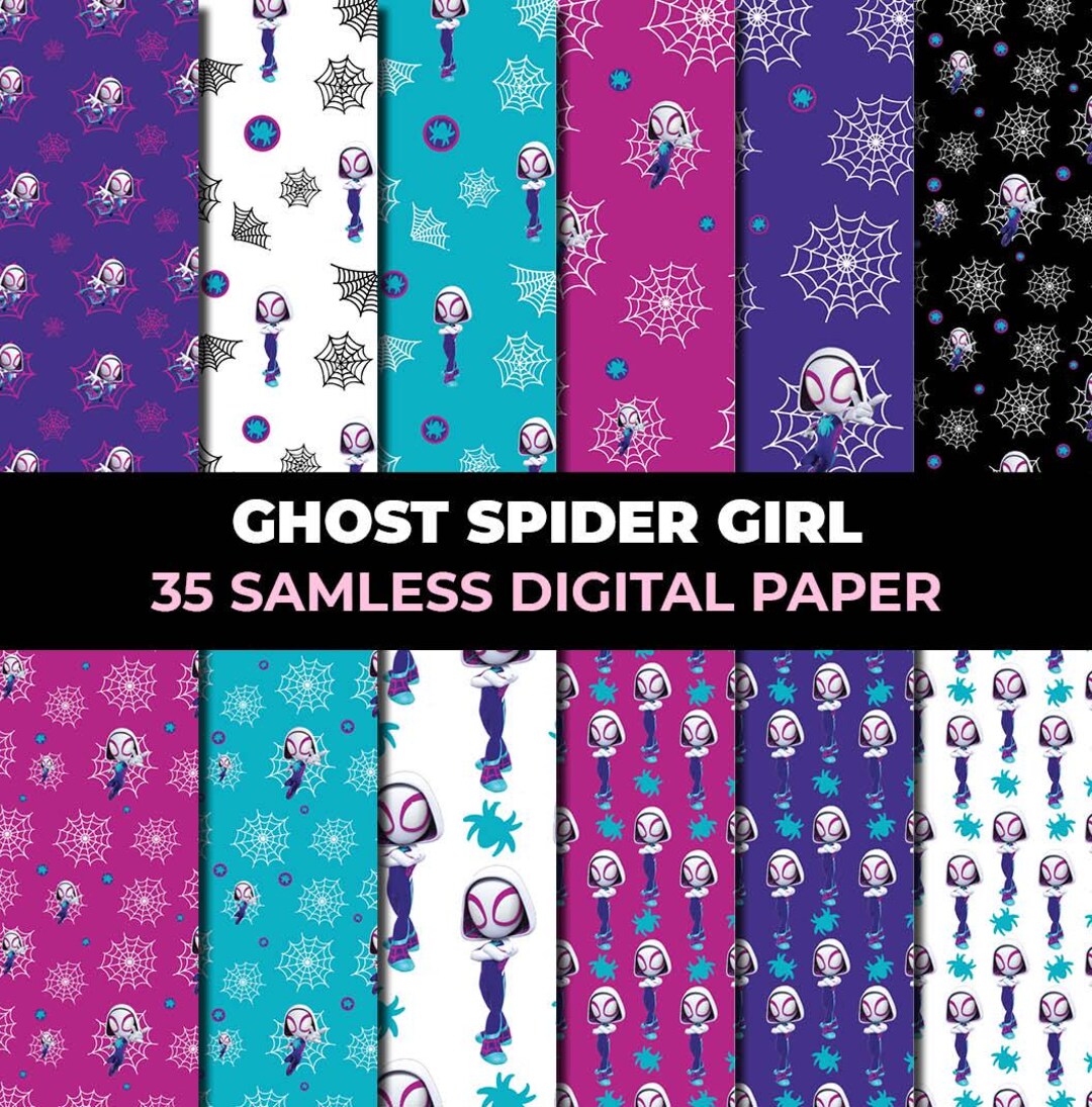 Ghost Spider Seamless Digital Paper | Spidey Party Printable Birthday ...