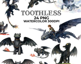Toothless clipart png unique party Watercolor Night Fury How To Train Your Dragon | Instant download
