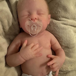 19.5  Limited Edition Full Body Silicone Reborn Baby Boy – Handcrafted Just-Born Newborn