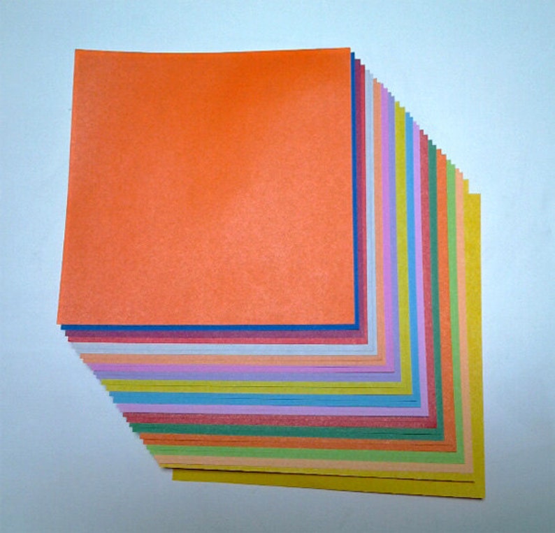 Double Sided Plain Color Origami Paper 30 Sheets Etsy