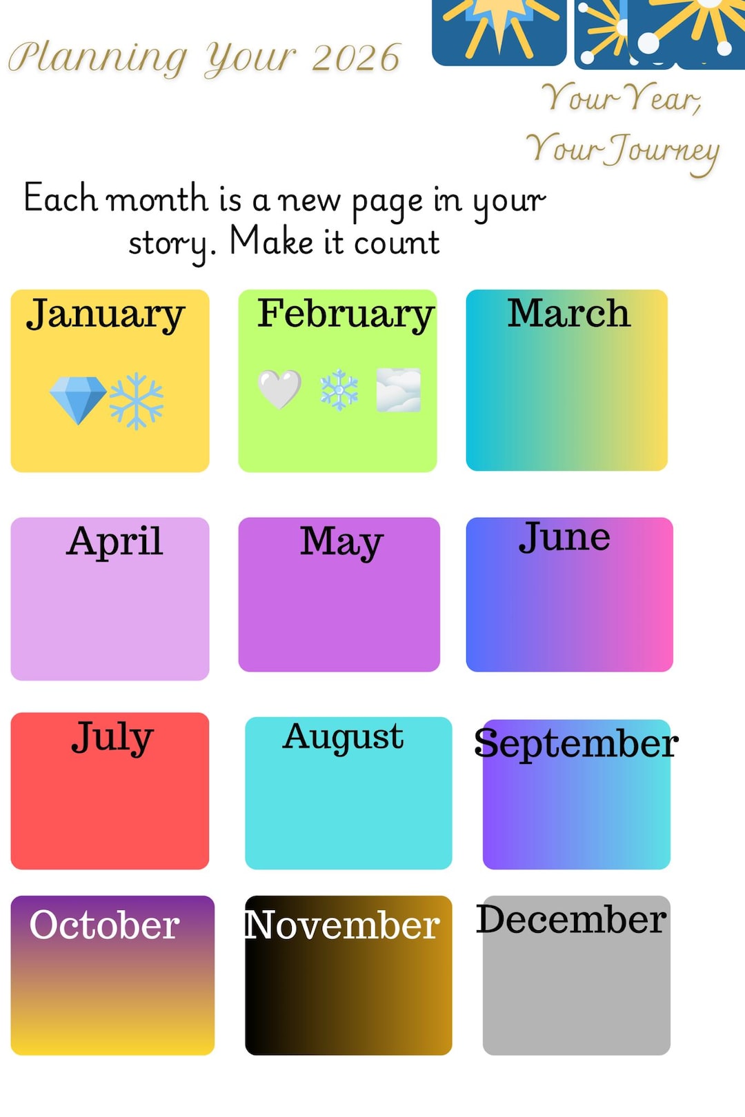 February Printable 2026 Calendar | Unique Daily Designs | Notes ...