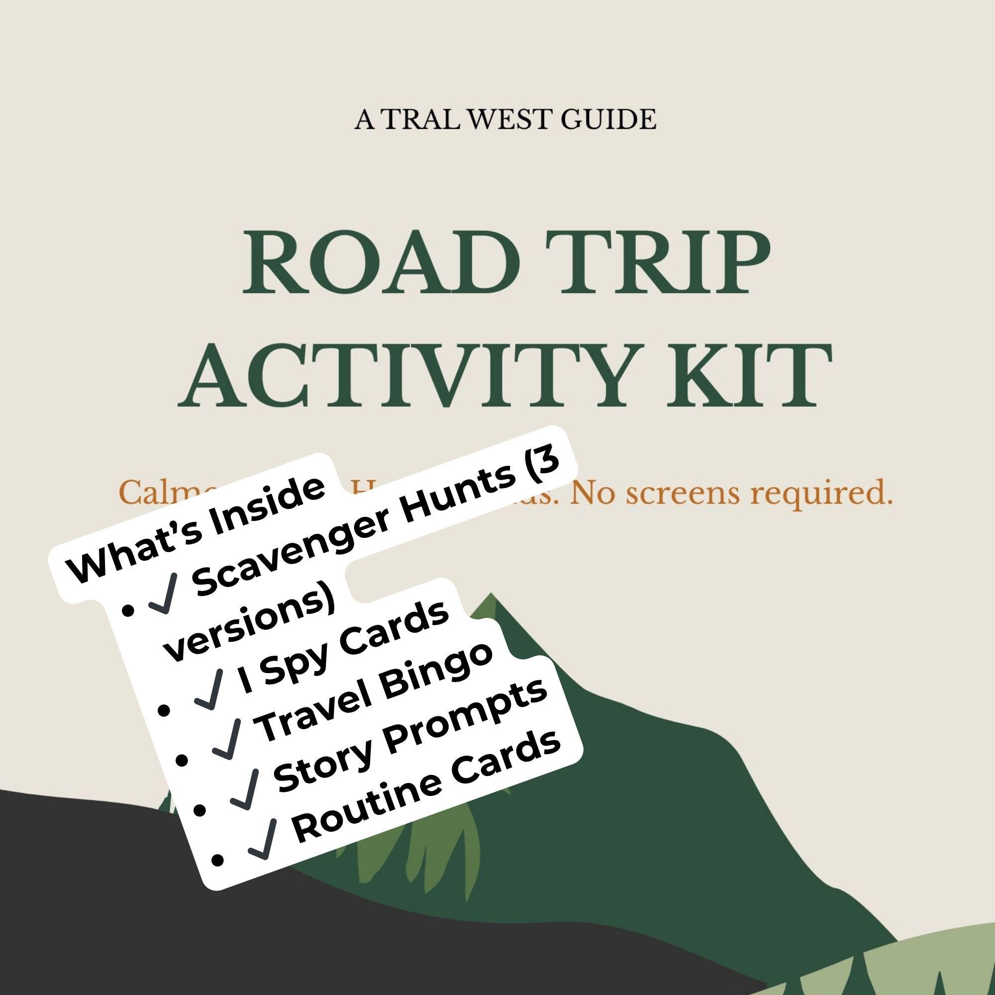 Road Trip Activities for Kids Printable | Toddler Travel Kit | Screen ...