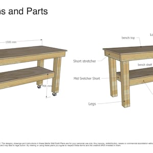Workbench Labeled Simple, Strong, Easy and Mobile Workbench - Etsy