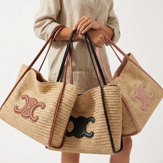 Versatile Summer Tote Bag Chic Straw Shoulder Purse Everyday Fashion Handbag Woven Design Women Casual Accessory