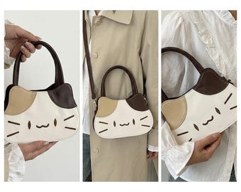 Kawaii Cat Crossbody Bag Cute Kitten Purse Mini Shoulder Handbag Adorable Animal Lover Gift Small Fashion Accessory