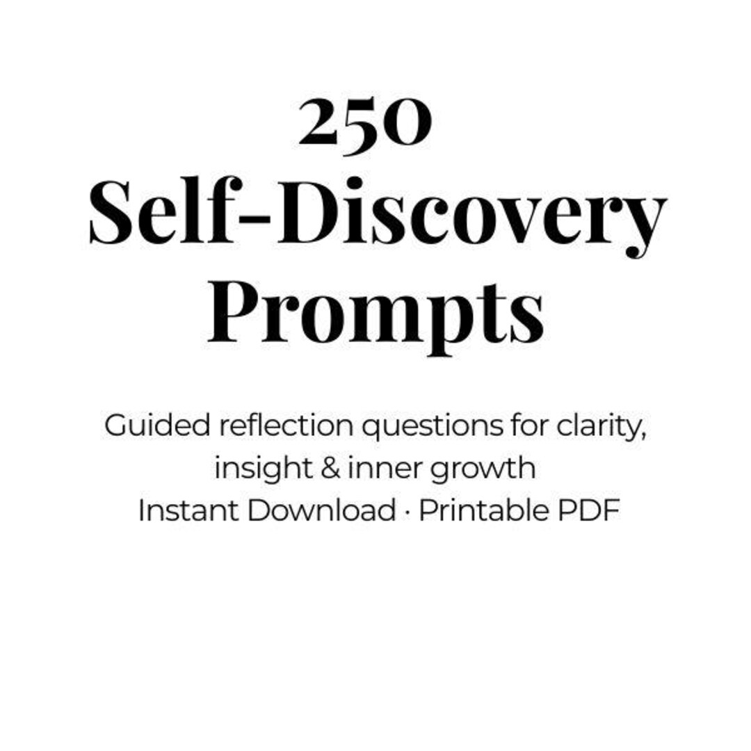 250 Journal Prompts for Self-discovery | Minimalist Digital PDF Journal ...