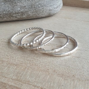 Silver stacking ring, Skinny ring, Dainty silver ring, Minimalist ring, All sizes made to order