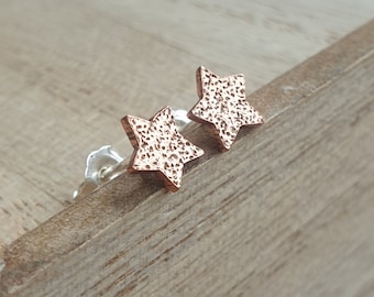 Koperen sterstekers, astronomiesieraden, cadeau 7e verjaardag, hemelse sieraden, koperen huwelijkscadeau, je bent een ster