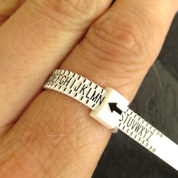Reusable ring sizer, Ring measuring gauge, UK ring size, Easy to use DIY finger gauge, For Dragonfly Lane custom made rings