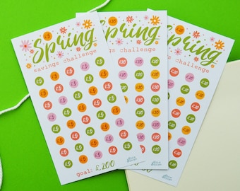 Spring Seasonal Money Saving Challenge | Cash Stuffing | Mini Budgeting Folder Physical Tracker