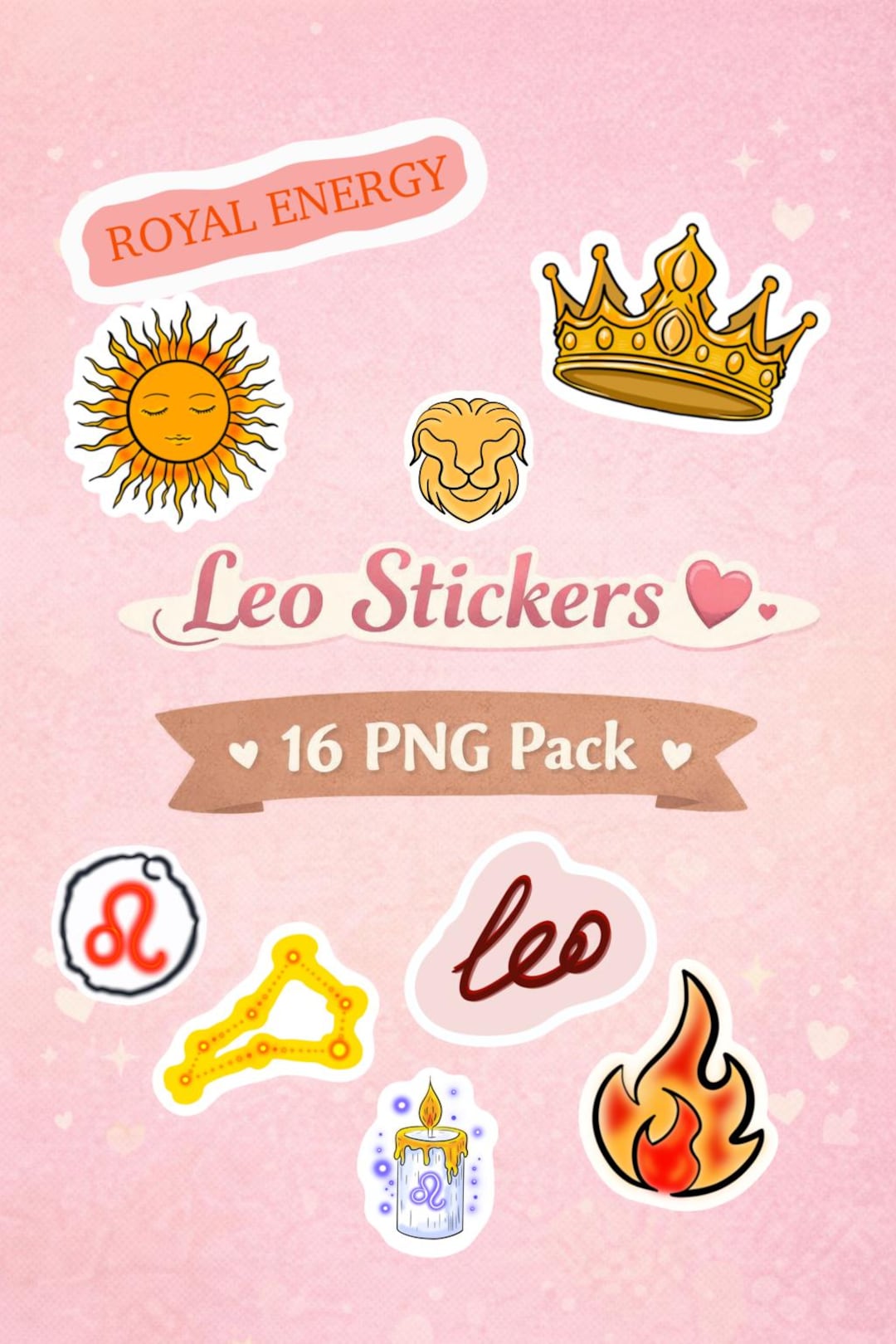 Sticker Names Leo Leo Zodiac Stickers Bundle, Astrology Digital Stickers, Stant Download ...