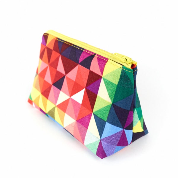 Cosmetics Bag Modern Geometric Small or Large Makeup Bag Toiletry Bag Gift for Women