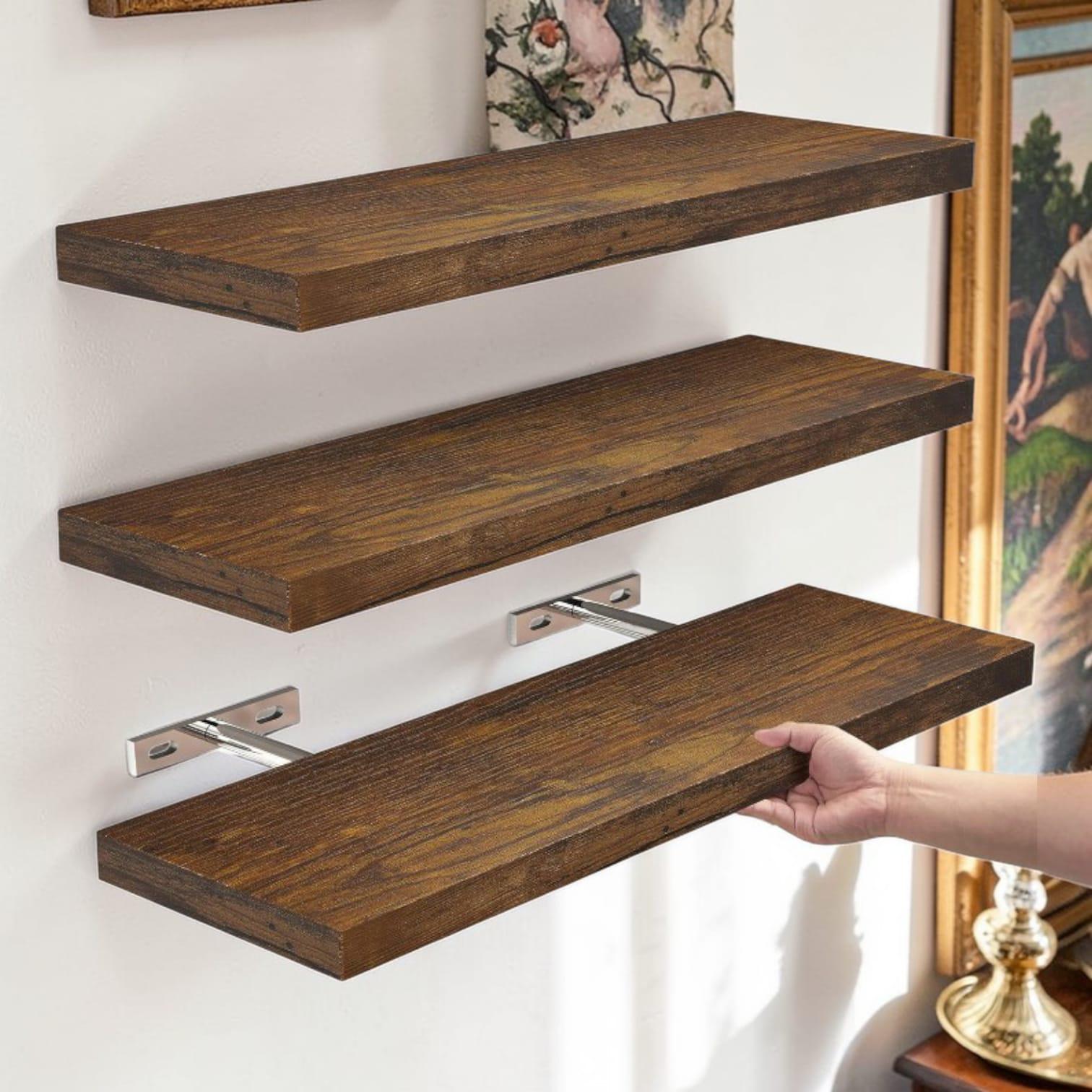 Modern Floating Shelf – Minimalist Wood Wall Decor (white, Black ...
