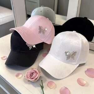 Pink Butterfly Baseball Hat - Etsy display picture 1