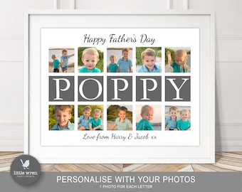 Personalised Grandparents Print Art Print Gift Wall Word Art A4 Size