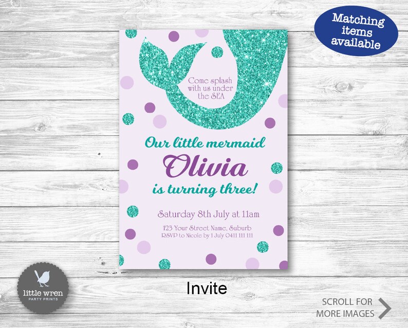 Mermaid Party Decorations Mermaid Party Printables Drink - Etsy