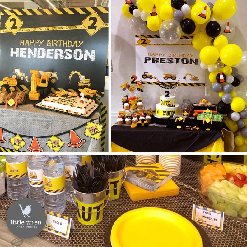 Construction Cake Topper Construction Cake Sign Cake Custom Etsy