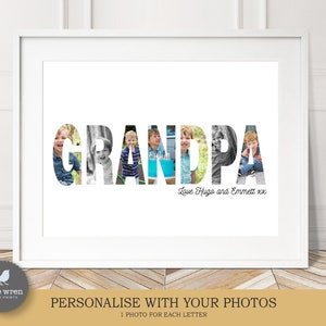 Vatertagsgeschenk, Muttertagsgeschenk, Geschenk für Mama, Großeltern Geschenk, Personalisierter Druck, Fotokarte, Opa, Mohn, Papa, Wortkunst