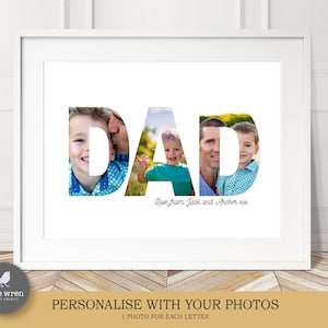 Regalo Día del Padre, Regalo Día de la Madre, regalo para mamá, regalo abuelo, impresión personalizada, tarjeta fotográfica, abuelo, amapola, papá, arte de la palabra