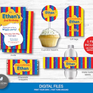 The Wiggles party, INSTANT DOWNLOAD, wiggles poster, Wiggles invitation, Wiggles banner, birthday, wiggles decorations, personalised, decor