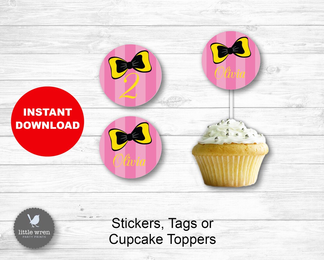 Emma Wiggle Cupcake Toppers INSTANT DOWNLOAD Stickers Etsy Australia