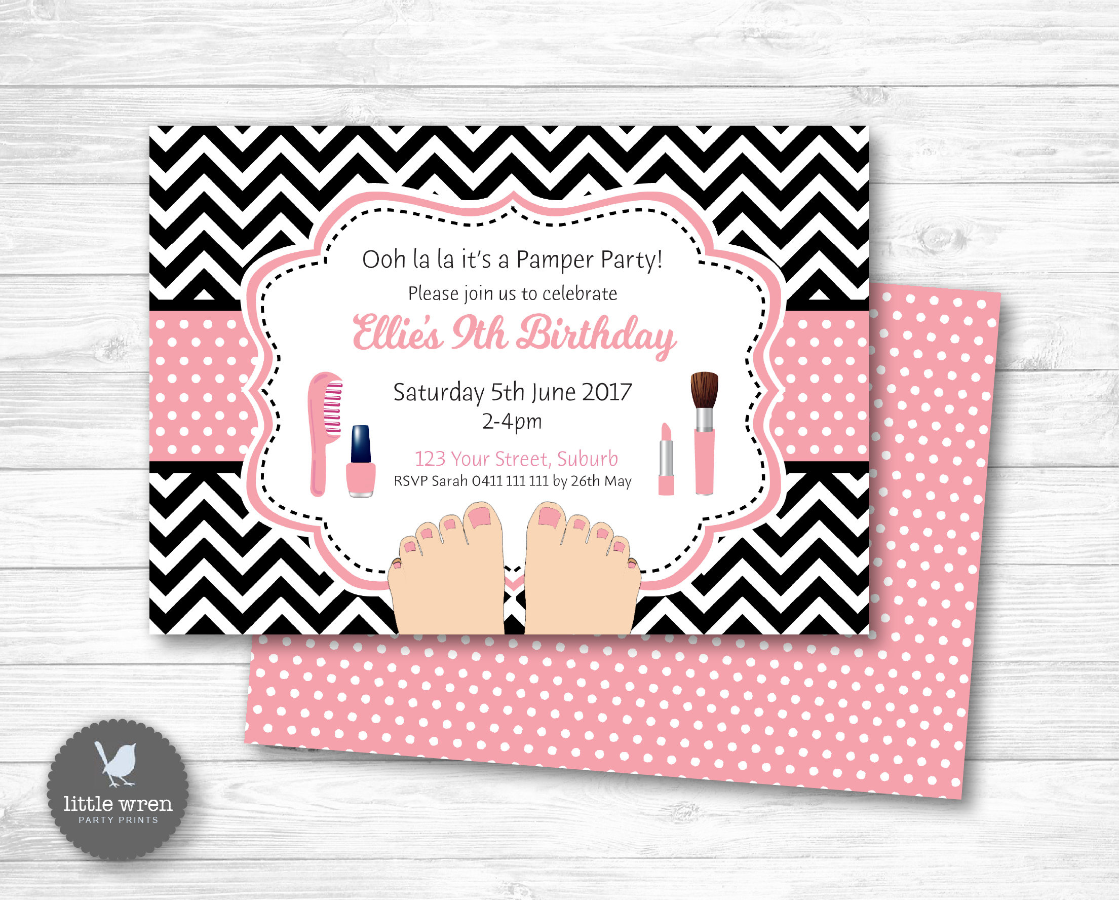 Pamper Party Invitation Day Spa Invitation Pamper Party Etsy Australia