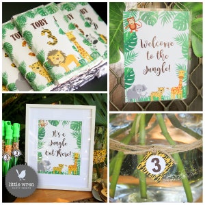 7 Piece Wooden Jungle Milestone Cards