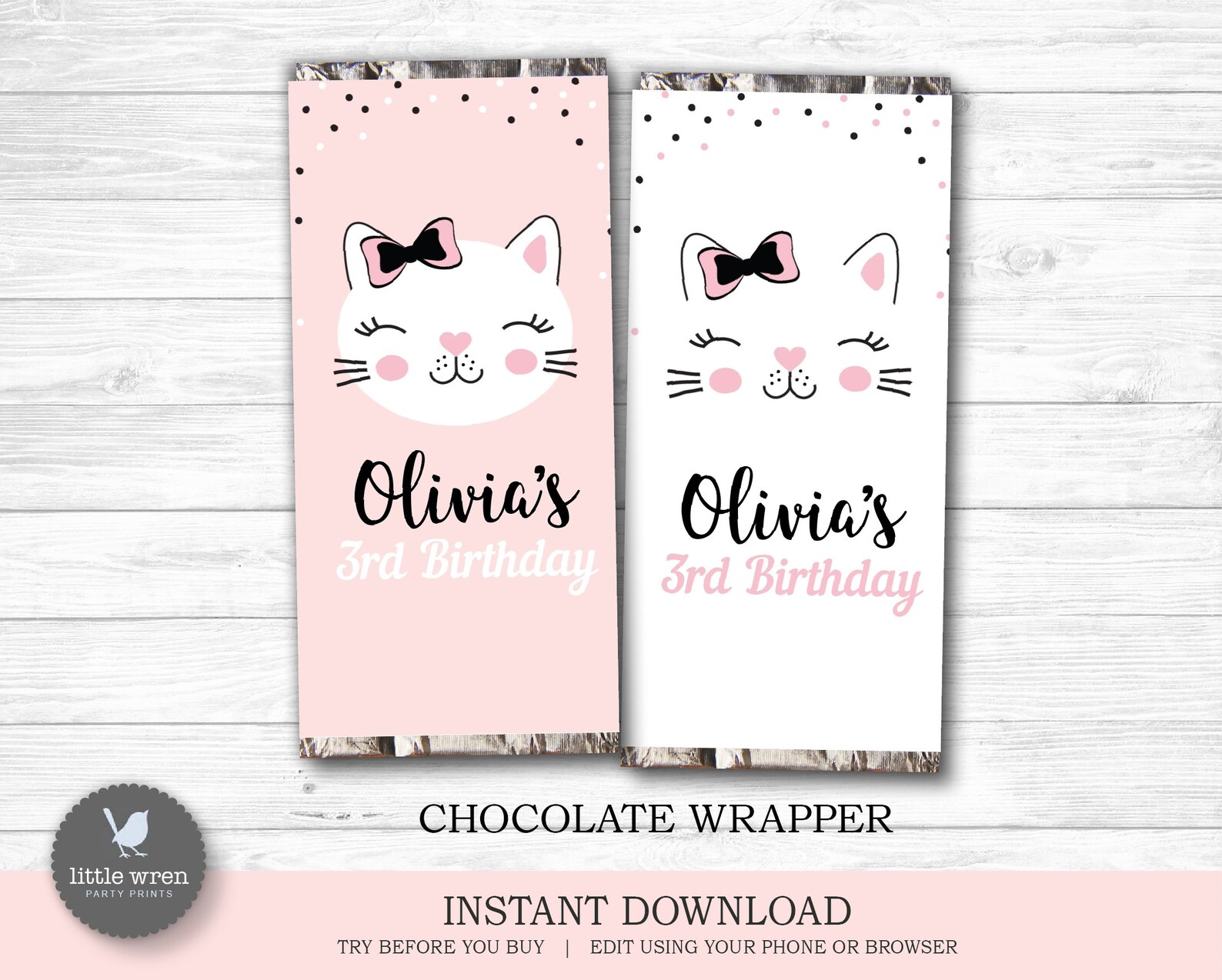 Kitty Party Decorations INSTANT DOWNLOAD Cat Birthday Party Etsy