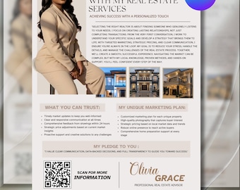 Real Estate Flyer Template, Luxury Realtor Marketing, Editable Canva, Modern Property Design for, Property Promotion