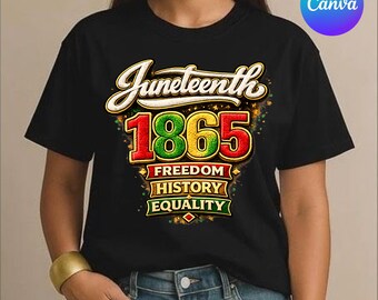 Juneteenth 1865 SVG, Freedom History Shirt PNG, Equality Sublimation, Black Pride Cricut Cut File, Digital Download
