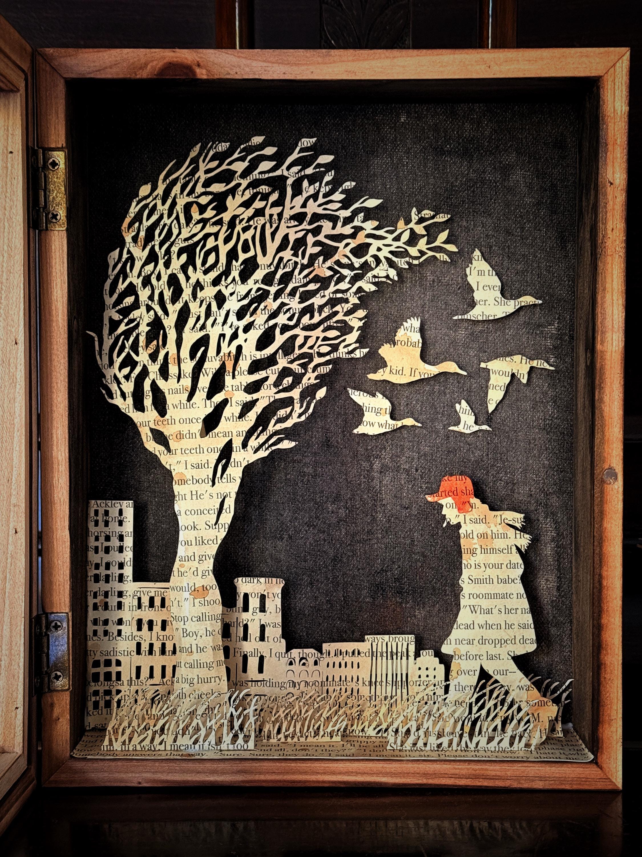 Papercraft Rye Catcher in the Rye Papercraft 3d Box Frame JD Salinger - Etsy