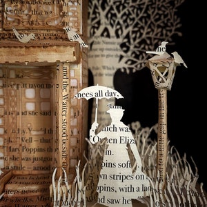 Mary Poppins livre sculpture en papier carte de voeux d'anniversaire pour enfants ou adultes