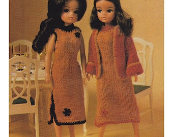 Vintage Sindy Puppe Strickanleitung Kleid & Jacke 12 Zoll Barbie