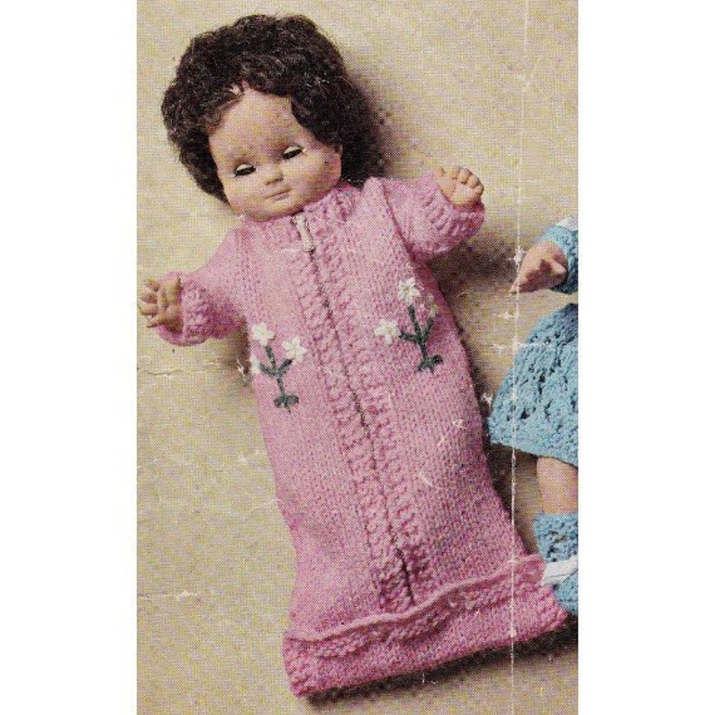 Vintage Dolly Knitting Pattern Sleeping Bag 12 Inch Dolls Etsy UK