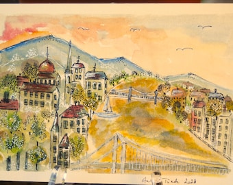 Budapest watercolor art