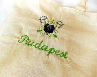 reusable shopping bag, book bag, market bag, eco shopping bag, eco bag, emboidered gift bag, hungarian embroidered bag, Budapest gift