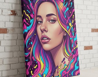 Custom WPAP Pop Art Portrait, Personalized Canvas Print