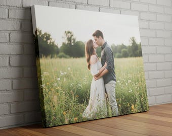 Personalized Photo Canvas Print, Custom Wall Art, Anniversary Gift