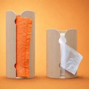 Porta sacchi per la spazzatura da parete | Organizzatore stampato in 3D | Dispenser per sacchi per cucina e casa | Design minimalista