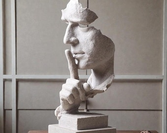 Abstract Face Sculpture Ornament | Handmade Modern Art Statue | Minimalist Home Décor | Contemporary Face Art