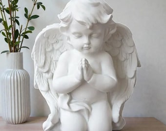 Praying Angel Ornament | Resin Angel Statue | Religious Home Décor | Angel Figurine