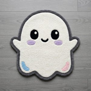 Spökbadmatta, Kawaii tuftad golvmatta, Halloweendekoration