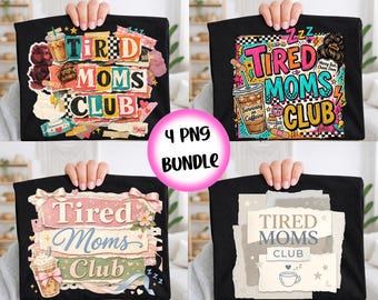 Bundle PNG Fated Moms Club, coquette, rétro, modèles de vie de maman (4 graphiques)