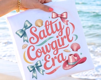 Salty Cowgirl Era PNG, conception de plage de l'ouest de la côte (téléchargement numérique)