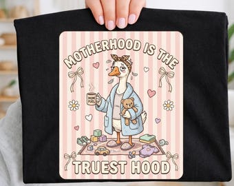 La maternité est la vraie cagoule PNG, graphique drôle de maman d'oie (téléchargement numérique)